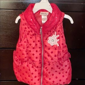 Girls Pink Vest with Sequins
